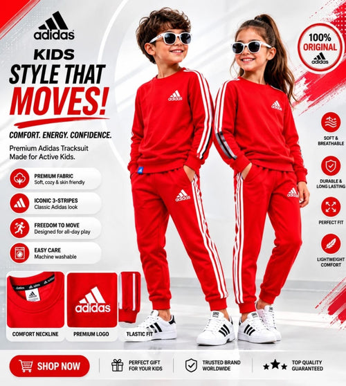 Adidas Kids Striped Tracksuits